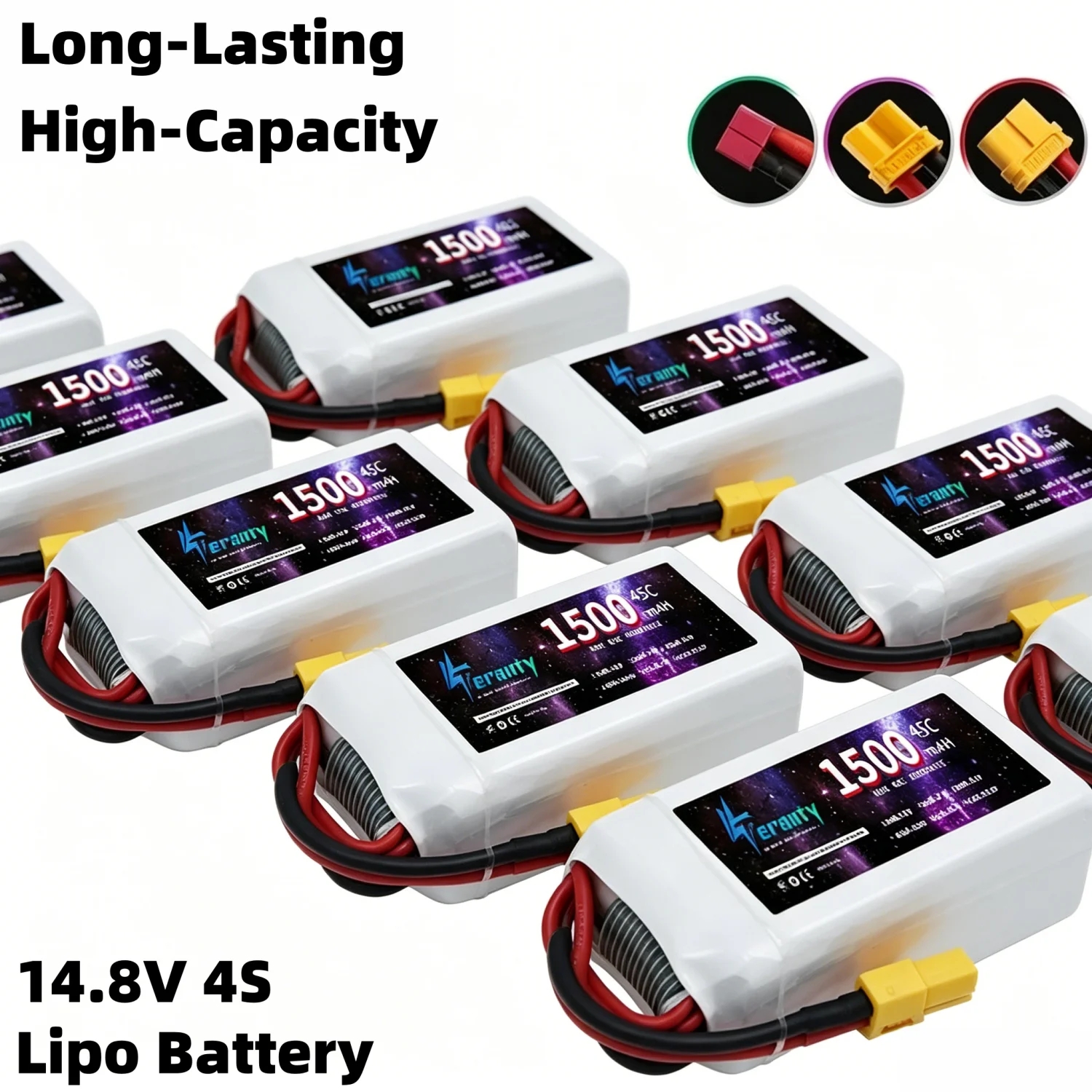 Batterie Lipo 4S 14.8V Drone 1500-10400mAh 45C/60C XT60