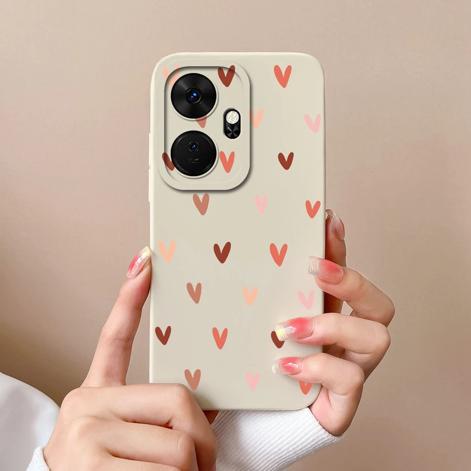 Cool Girl Cat Cartoon Pattern Liquid Silicone Soft Phone Case Cover