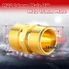Pressure Washer Hose Connector Brass M22 15mm Male Thread to M22 14mm Male Fitting Hose Extension Adapter 4500 PSI 2