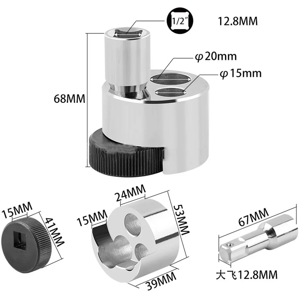 

Broken Bolt Puller Nut Extractor For 1/2 Inch Drive Ratchet For 1/4 Inch 6mm To 3/4 Inch 19mm Studs Remover Car Truck Tool