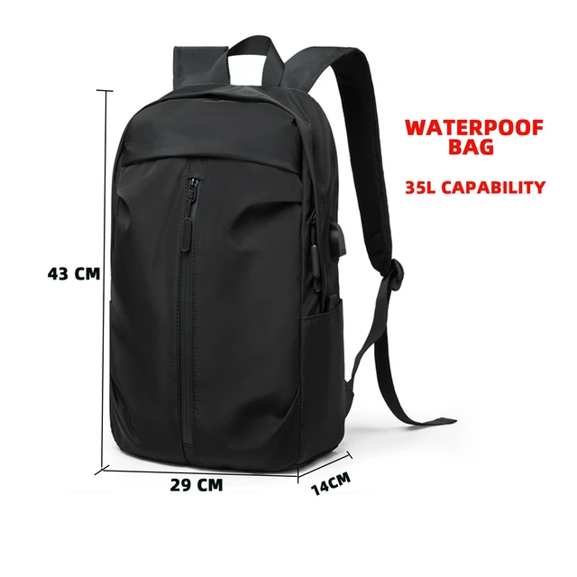 Hombre Casual Laptop Mochila Mochila Camping Negro Mochila Escolar Para  Trabajo de Viaje al Aire Libre