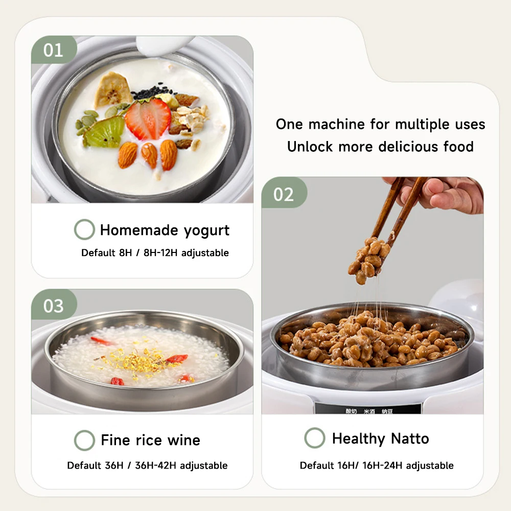 Household Electric Mini Yogurt Maker Automatic Multifunctional Yogurt Machine Kitchen Rice Wine Maker Natto Fermenting Machine