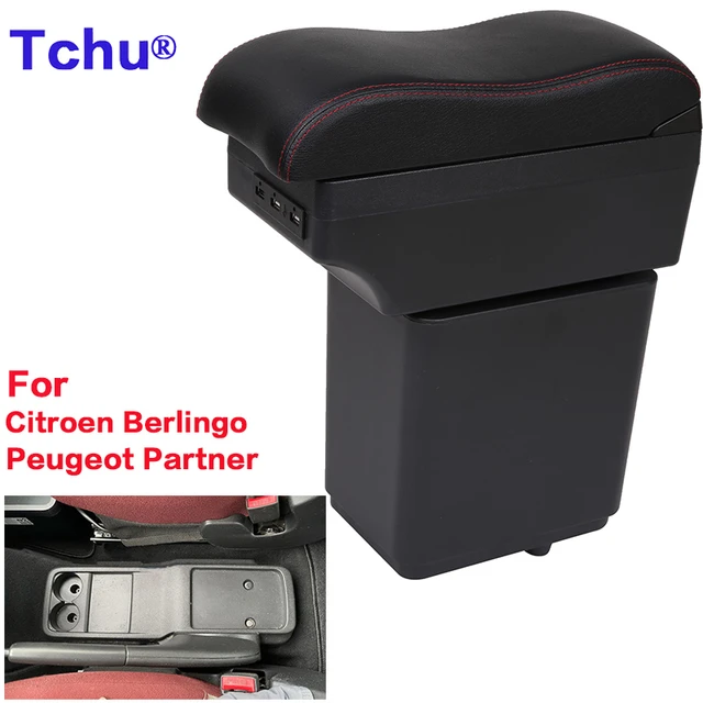 Boîte de rangement d'accoudoir de console centrale de voiture, chargement  3USB, pièces de rechange pour Berlingo - AliExpress