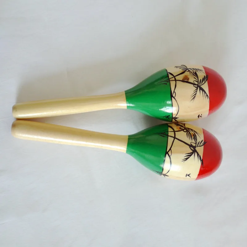 Wooden Sand Hammer Coconut Tree Hand Shake Sand Ball Folk Song Accompaniment Ball Hammer Small Percussion Instrument