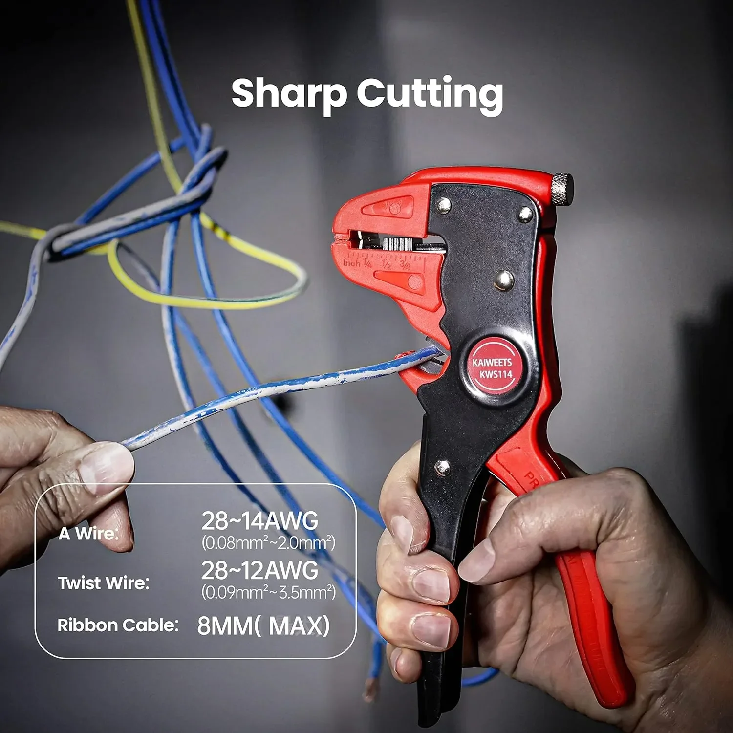 ZoeRax 2 in 1 Wire Stripper Tool Automatic Wire Stripper and Cutter Adjustable 10-24 AWG Electrical Cable Stripping Tool wire stripper tools multi functional tools electrician tools
