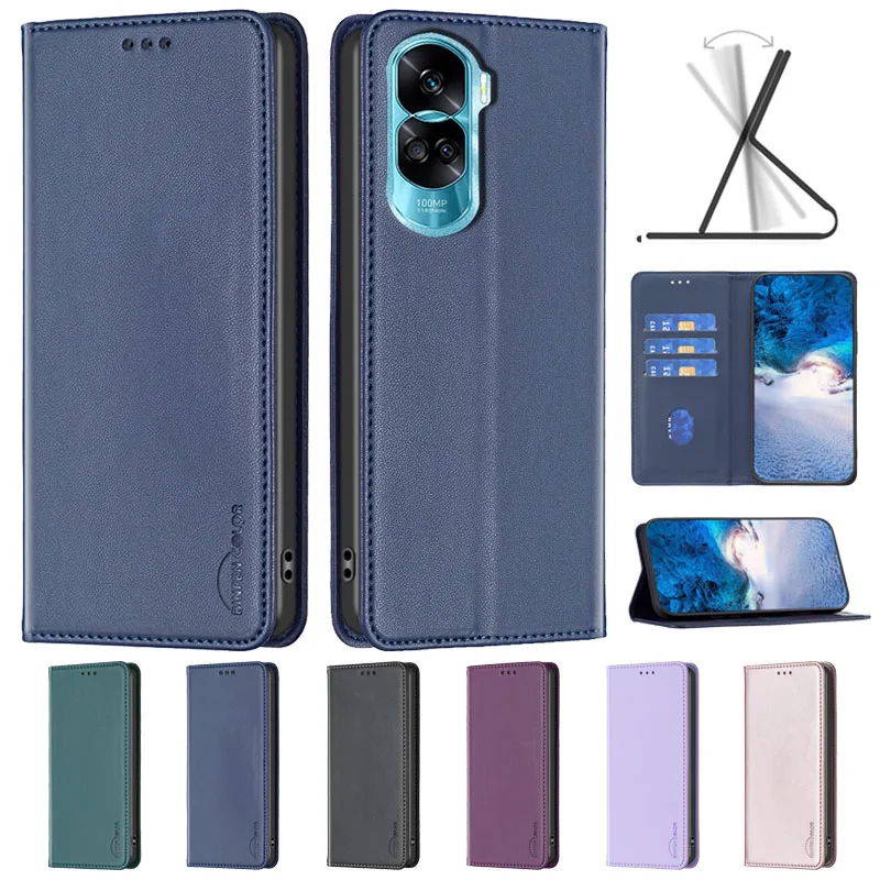 Per Honor 90 Lite Custodia Di Lusso Magnetica Flip Phone Case Per Huawei Honor 90 Lite Cover Per Honor 90 Pro 90 Lite Leather Card Funda