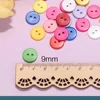 JJYY 200Pcs 2 Hole Round 9mm Randomly Mixed Plastic Two-hole Buttons for DIY Scrapbooking Cartoon Buttons, Suitable for Clothing 6