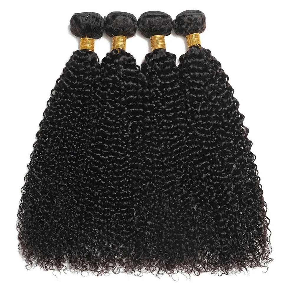 Brazilian Kinky Curly Human Hair Bundles Unprocessed 100% Human Hair Extensions Jerry Curly Natural 8-30Inch 1/3/4pcs Bundles