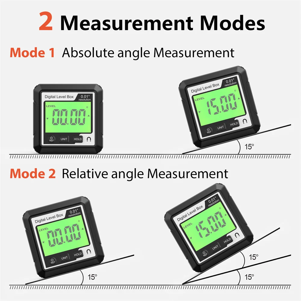 New Angle Protractor 4X90 Degree Mini Electronic Digital Protractor Inclinometer Angle Finder Gauge Measurement Box 3