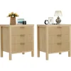 Nightstands Set of 2,Bedside Table End Table, Modern Wooden Night Stand with 6-Drawer - Boho Tall End Table Accent Table Bedroom 2