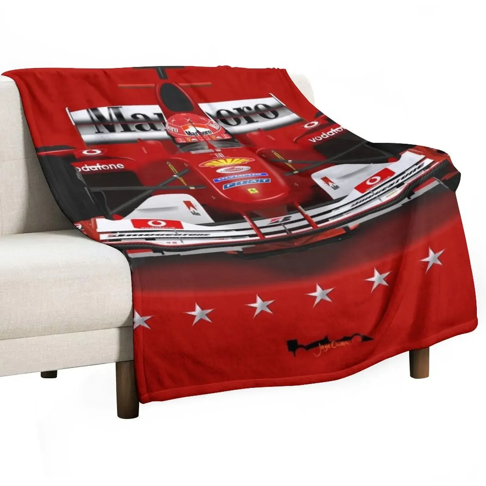 

F2004 7 Champion Stars Throw Blanket For Decorative Sofa Hairys Hair Blankets