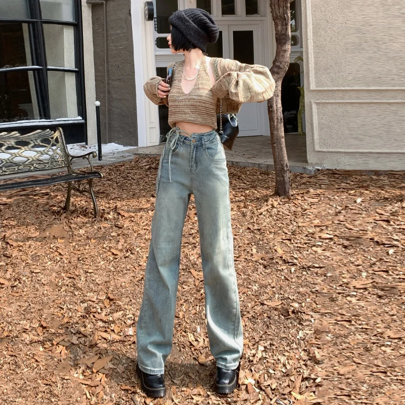 High Waist Vintage Wide Leg Jeans  Wide leg jeans outfit, Fashion