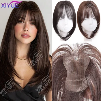 Protesi capillare sintetica magica senza bordi per la parte superiore della testa, design migliorato, per donna |   Estensione per capelli senza clip (fascia) |   Copre la Perdita di Capelli