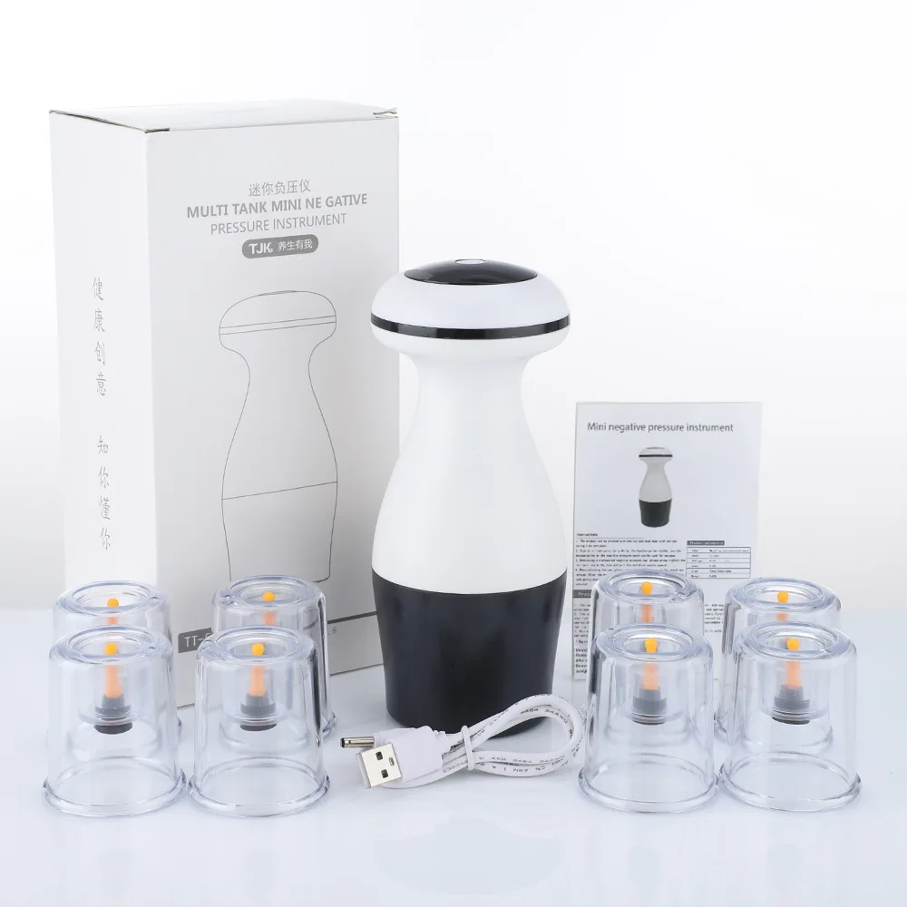Vacuum Negative Pressure Electric Cupping Device Wireless USB Charging Neck Back Massager Walking Can Sucking Device 6