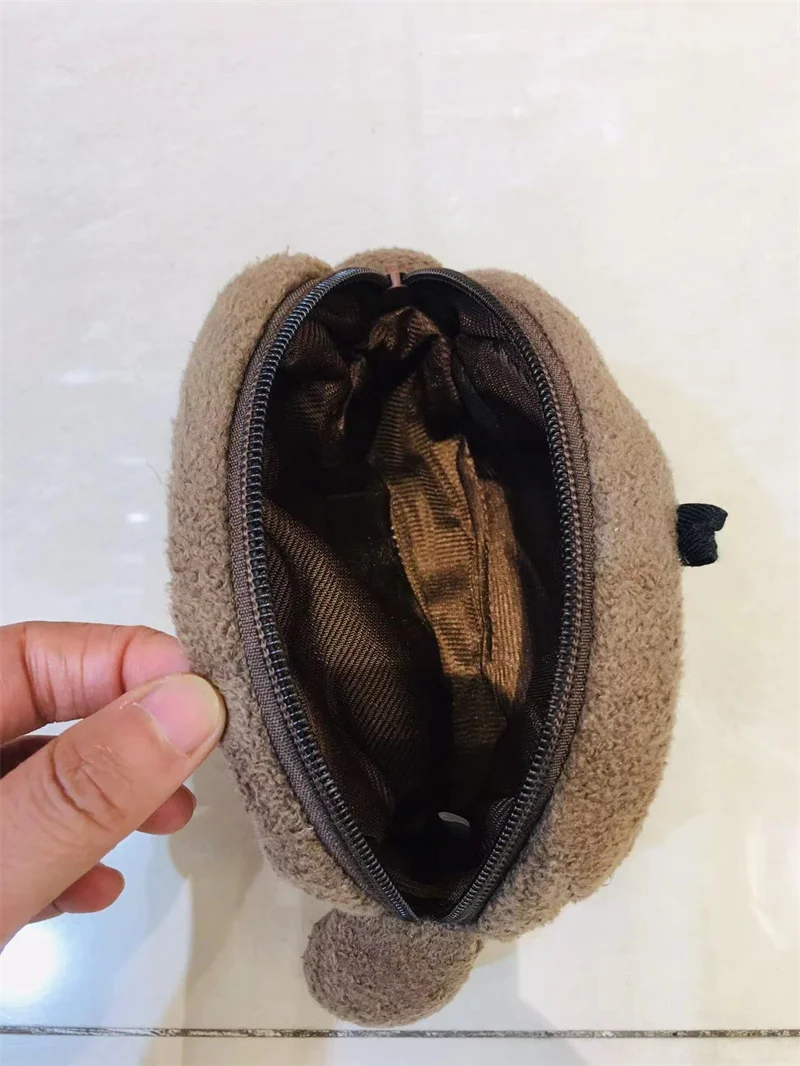Domo Kun Plush Multi Storage Bag Makeup Organizer Pouch Kawaii Cute Coin Purse Wallet Cosmetic Bags Beauty Vanity Case 3