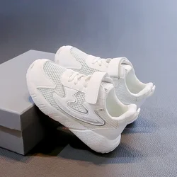 Youth Trendy Breathable Mesh Sneakers - Soft Sole, Non - Slip Running Shoes - 30 (White)