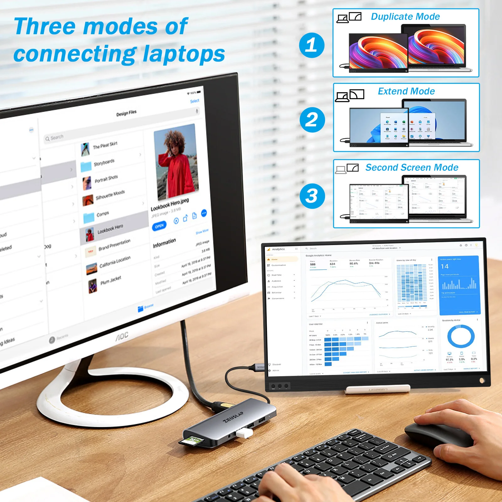 Zeuslap Portable Lcd Hd Monitor 60hz 