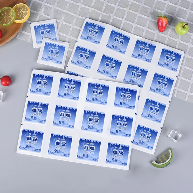 Absorbent Ice Packs Reusable Self Priming Ice Icing Packs Cold Compressed Beverages Chilled Food Preservation Gel Dry