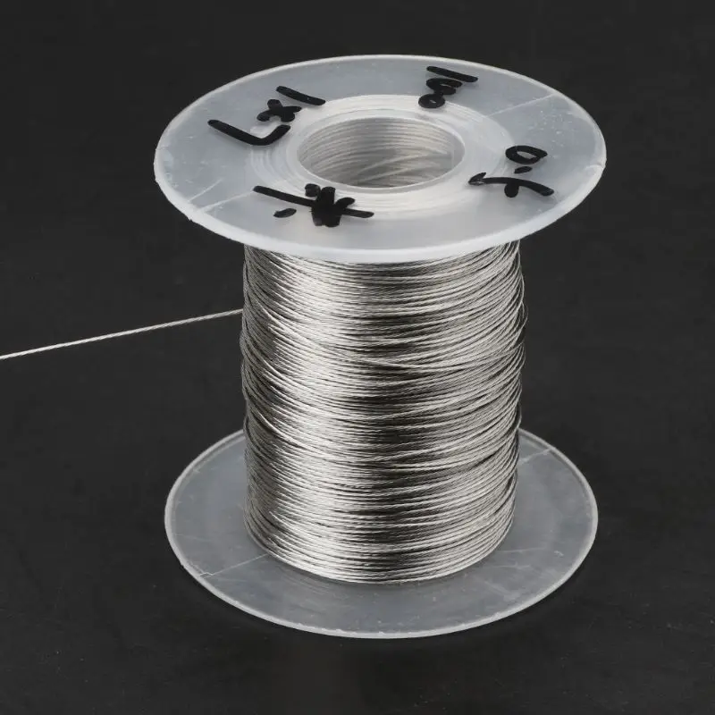 100M Stainless Steel Wire Rope Soft Fishing Lifting Cable with 30 Pcs Aluminum Sleevs 0.3mm/0.4mm/0.5mm Multipurpose