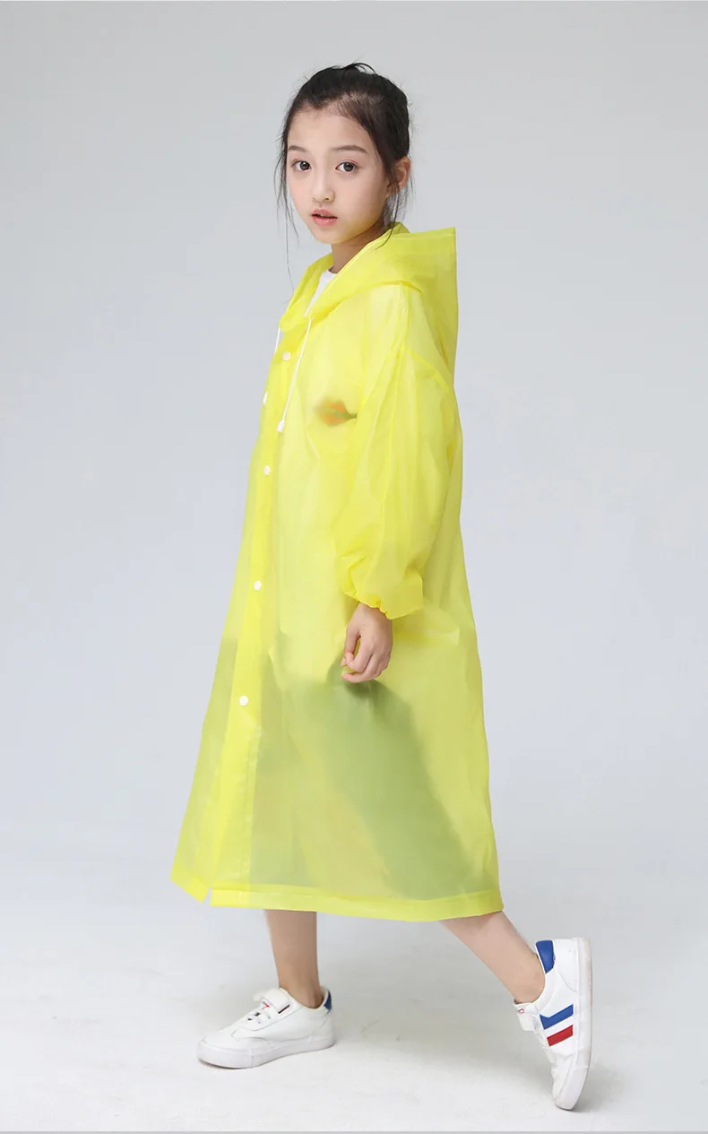 Chstarina Poncho De Pluie Enfant Imperméable, Réutilisable EVA Cape De