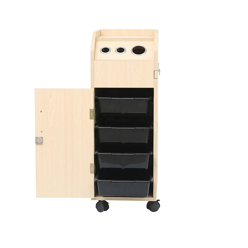 Hairdressing Cart Aesthetic Roulette Storage Trolley Makeup Beauty Salon Manicure Auxiliary Wheels Wooden Rotating Car