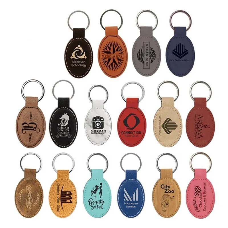 Factory Price!!! 100pcs/lot New Blank PU Lether Keychain Key Ring For Laser Engraving Cutting free shipping 50pcs lot new blank tags label sticker by laser engraving cutting