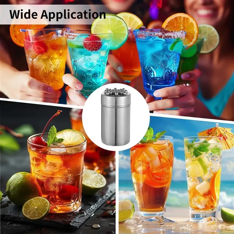 21Pcs Cocktail Picks Stainless Steel Cocktail Picks With Holder Jar Reusable Appetizer for Drink Skewers Olives Fruits