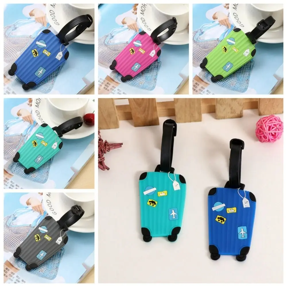 

PVC Name Luggage Tag Information Card Baggage Name Tags Airplane Suitcase Tag Travel Accessories Luggage Shape Boarding Pass