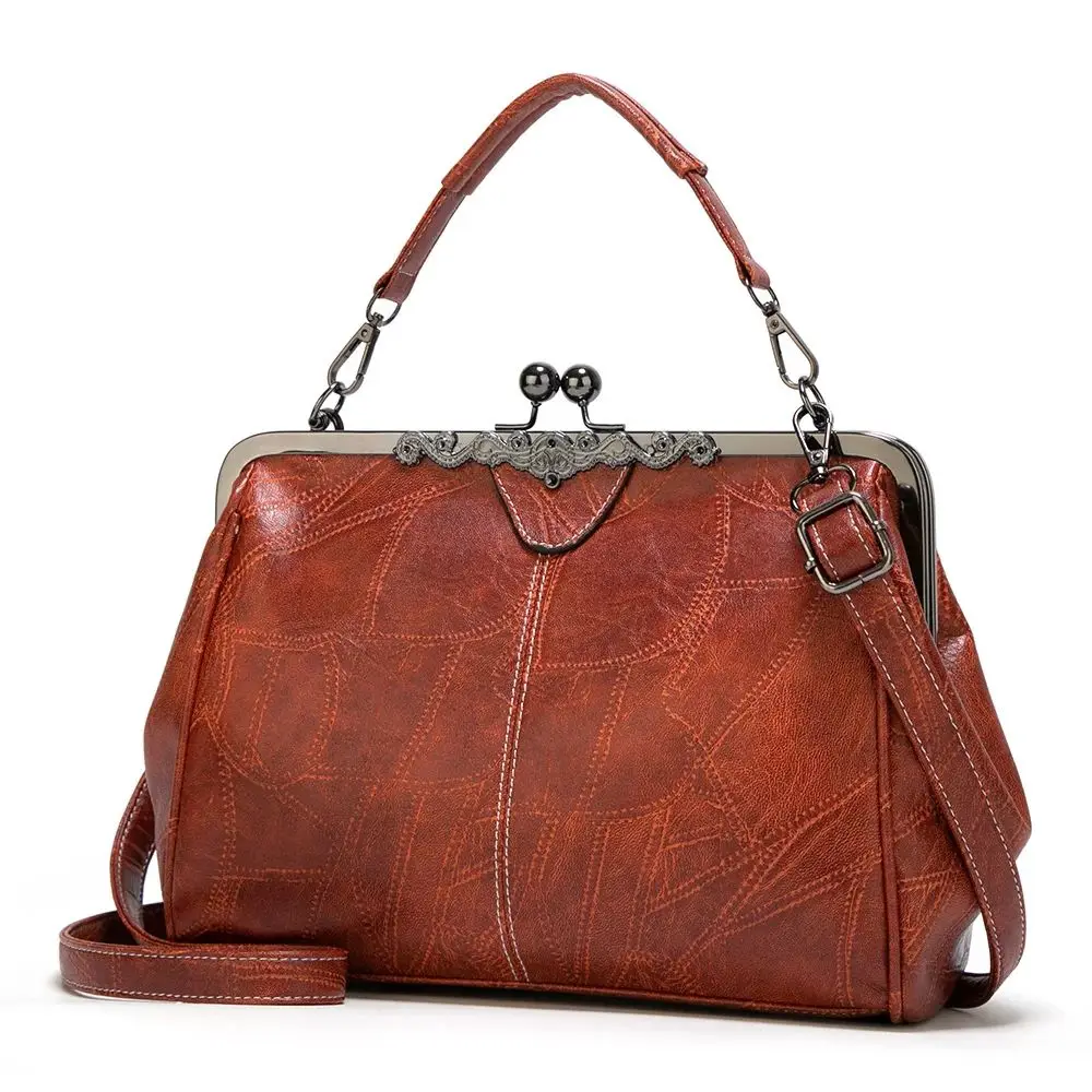 Retro Frame Shoulder Bags Women's Crossbody Purse Multi-Functional Bag for Girls Fashionable And Versatile