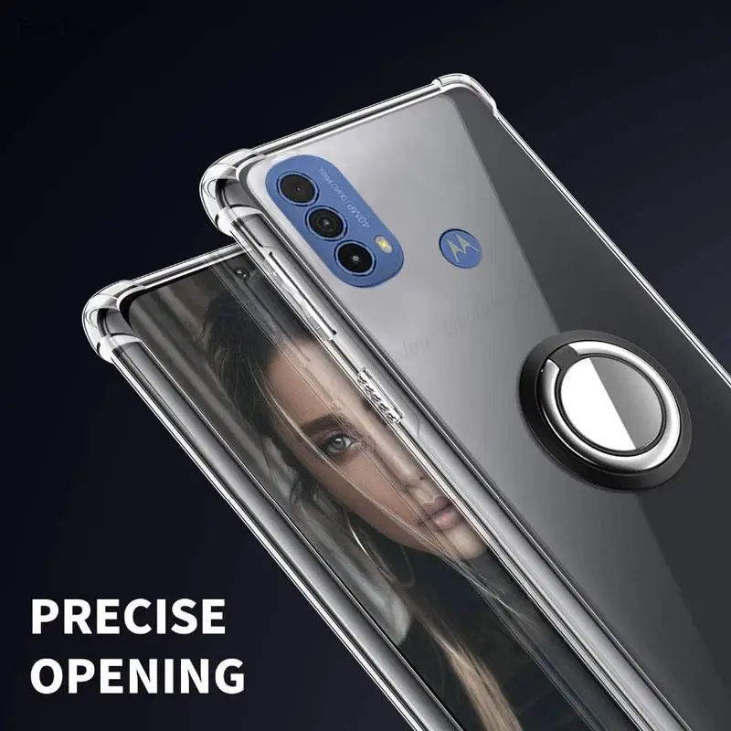 Magnetic Ring Stand Holder Transparent Shockproof Phone Cover