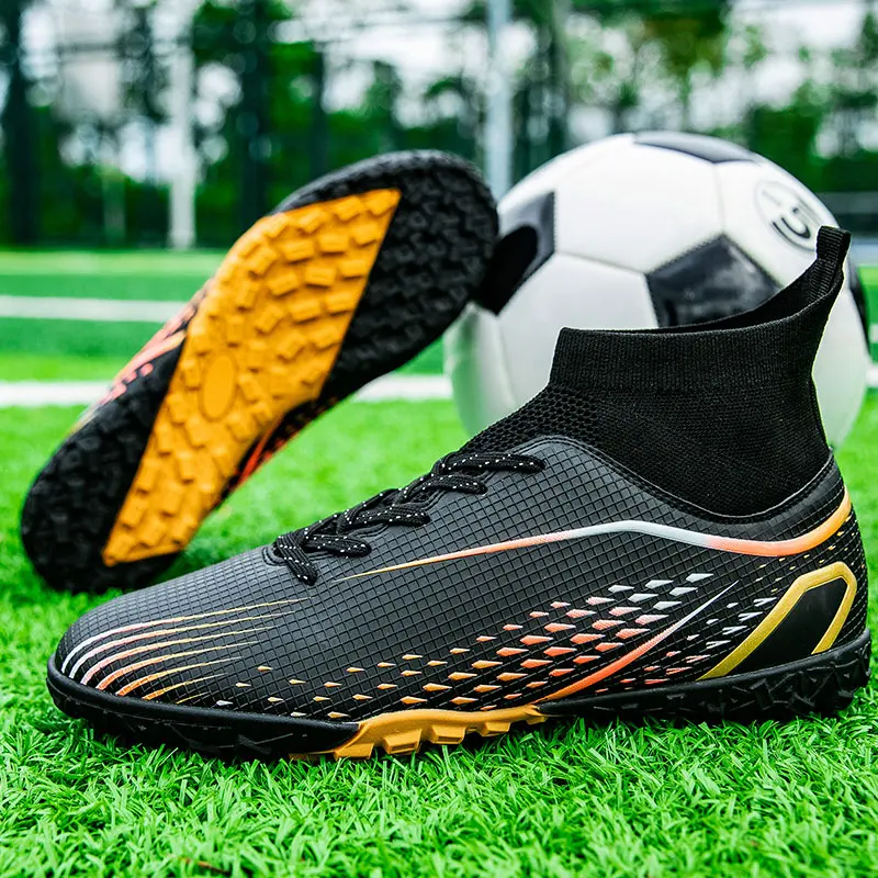 Field Boots Men's Soccer Shoes Society TF/FG Anti-slip Football Cleats Children's Outdoor Training Sports Footwear 2024_voghion.com