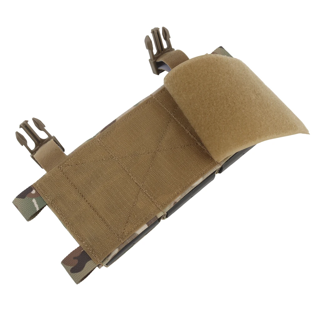 Tactical Triple Magazine Pouch Hook Loop Panel For 5.56 7.62 Mag Pouches Krydex For Hunting Vest Chest rig Airsoft Accesories