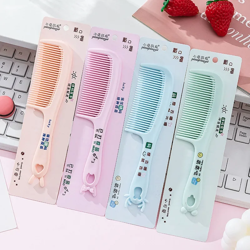 Hair Brush Comb Cute Cartoon Bow Bunny Ears Portable Handle Mini Small for Women Girl Children Bath Health Care Tools