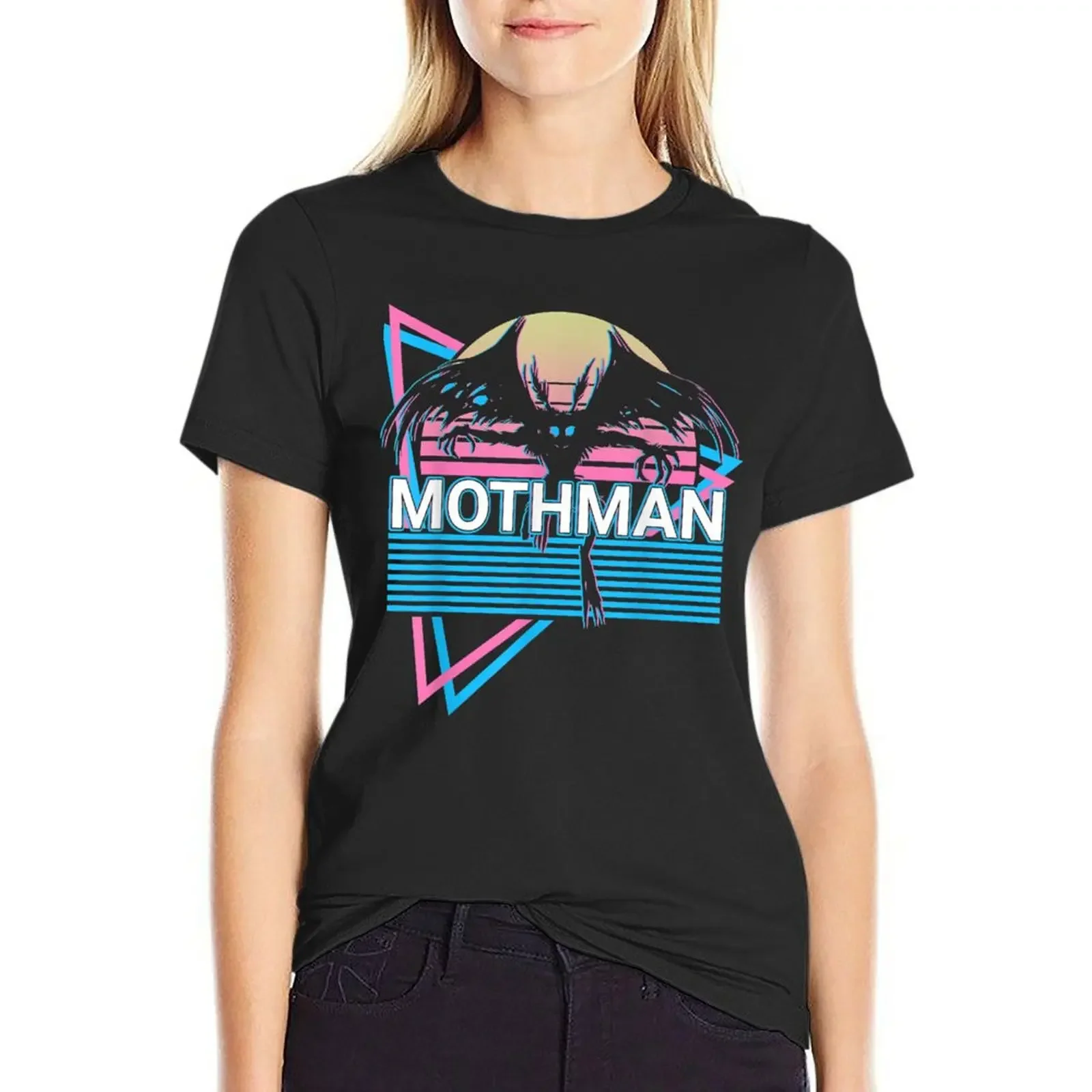 

Gifts For Men Mothman Gift For Music Fans T-shirt cute tops vintage clothes white t-shirt dress for Women sexy