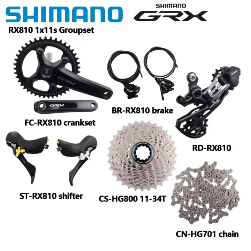 パーツ SHIMANO GRX RX810 mix set Shimano GRX RX810 11-Speed Crankset - Wheel World Bike Shops