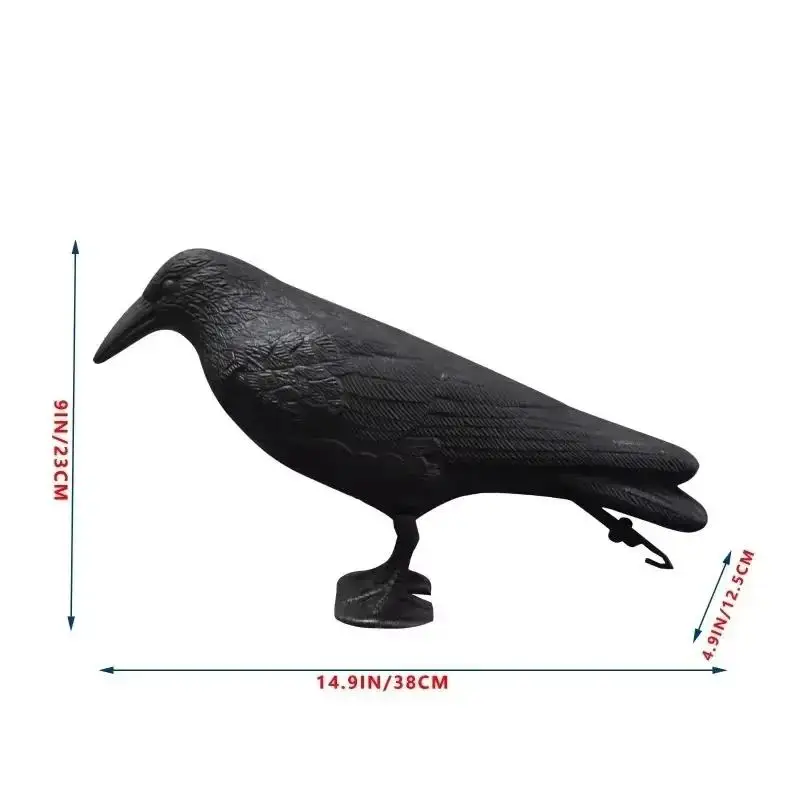 Simulation Crow Black Raven Bird Repellent Natural Pest Control Repellent Bird Raven Prop Scary Decor Party Halloween Crow Decor