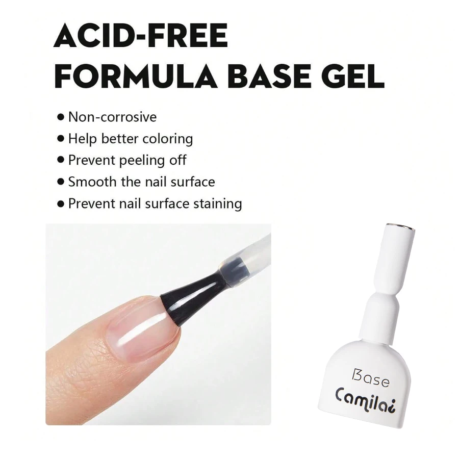 High quality Camila 16ml 14g 6pcs/box top coat base coat matte top rubber base uv gel nail polish for women gifts 5