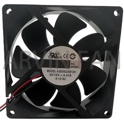 AGE09225S12H 9cm 9025 12V 0.41A Computer Chassis Power Cooling Fan AGE09225B12H