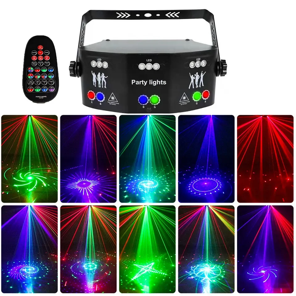 LED Stage Light Disco Ball Projector Lazer Lamps LED Laser Effect Moving Beam Lights Dj Night Club Light for Wedding 9/15 Eyes