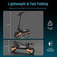 Trottinette électrique JUICEASE C67Lite, batterie haute capacité 48V13.5Ah, moteur puissant, autonomie de 50 km, pneus larges de 10 pouces, tout-terrain, avec absorption des chocs. 8