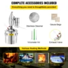 VEVOR 50L Water Alcohol Distiller 304 Stainless Steel Alcohol Still Wine Making Boiler Home Kit w/Thermometer for Whiskey Brandy 6
