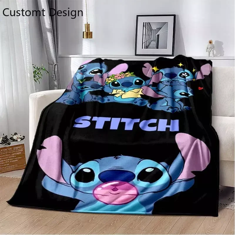 3D Cartoon anime Stitch Kids Child Funny Soft Plush Flannel Blanket Throw  Blanket for Living Room Bedroom Bed Sofa Picnic Cover - AliExpress