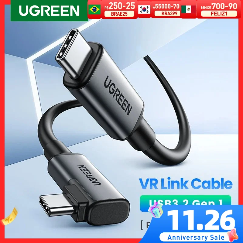 

UGREEN USB C Link Cable for Quest 2 Headset VR USB3.2 Gen1 High Speed 5Gbps 5m Charging Cable 60W USB C to Type C Link Cable
