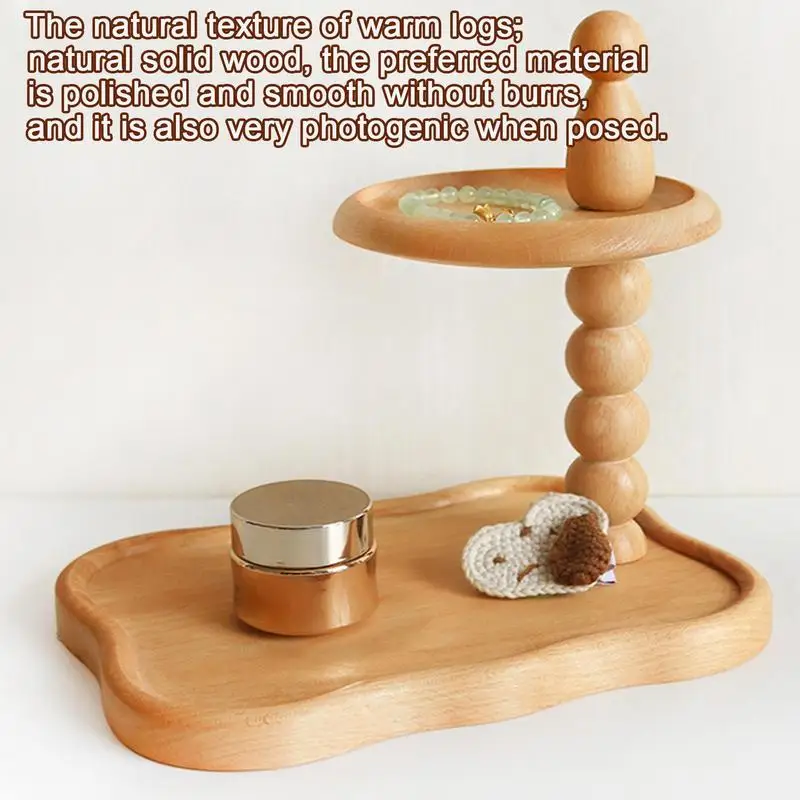 

Двухслойная подставка-держатель, круглая тарелка, шикарный органайзер, поднос, деревянный двухслойный держатель для кексов и десертов, универсальное искусство для