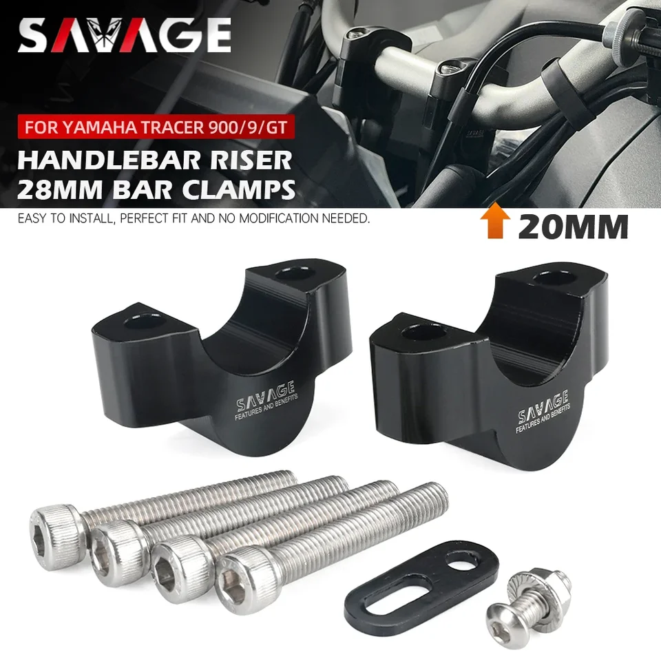 Riser Manubrio Per YAMAHA TRACER 9 E GT 2021-2024 | Adattatore Regolabile Nero - Foto 10