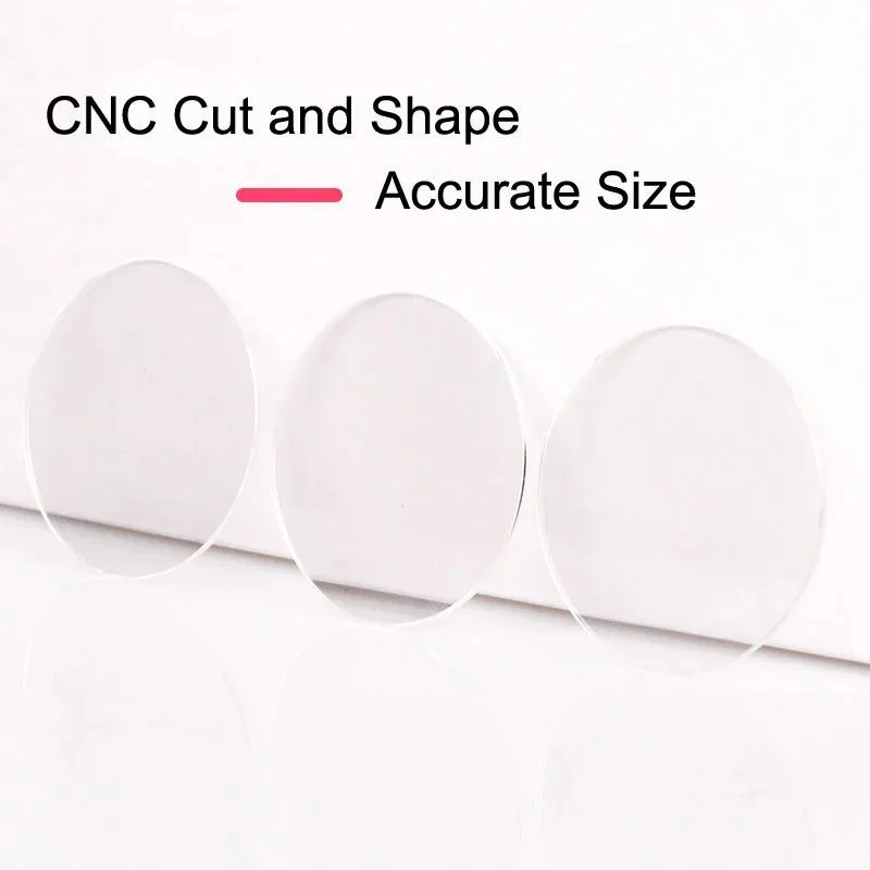 Round Watch Glass Crystal Lens 20mm-45mm for 1mm Thickness Smart Watch/Wristwatch Replacement 1pcs