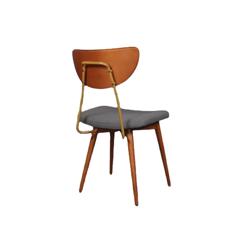 

YY Nordic Mild Luxury Retro Solid Wood Dining Chair Modern Minimalist Creative Household