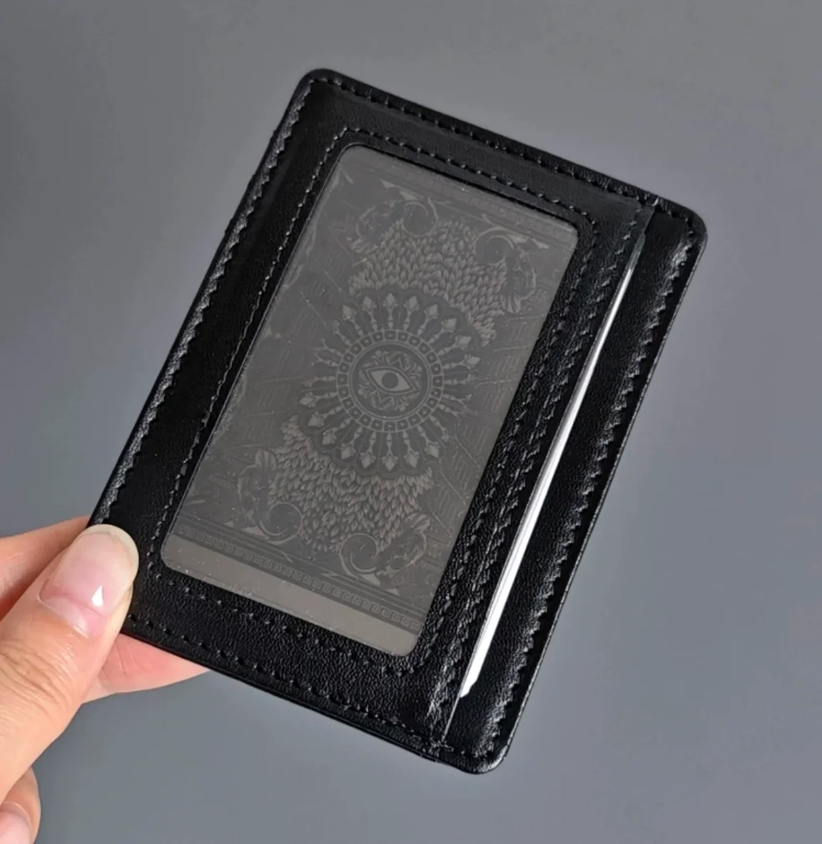 Portafoglio Ombra: Trucchi di Magia da Vicino, Illusioni, Gimmick, Accessori per Mentalismo, Portafoglio con Indice e Funzione Peek Integrati, Borsa in Pelle Magia