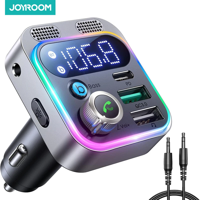 2023 trasmettitore FM Bluetooth 5.3 per auto, [Dual Mics più forte suono  dei bassi profondi], adattatore Bluetooth per caricabatterie da auto PD e  QC3.0 da 48W - AliExpress