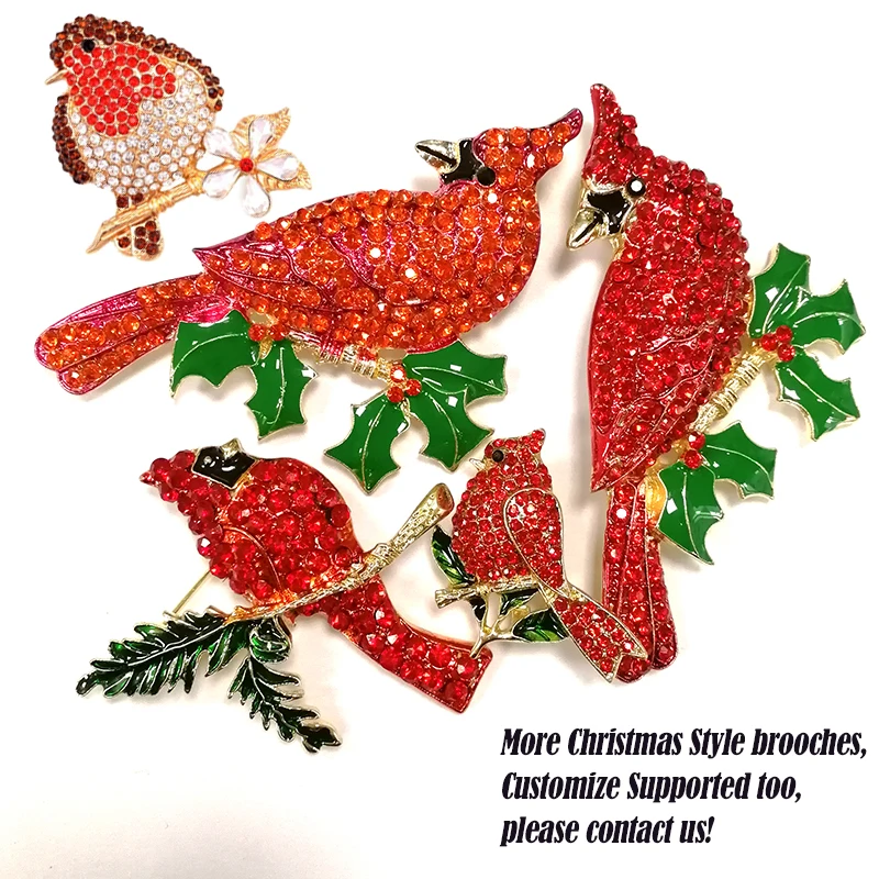 Mehrfarbige Strass Weihnachtsbaum Brosche Kristall Weihnachtsbroschen Anstecknadel für Frauen – Detail 5